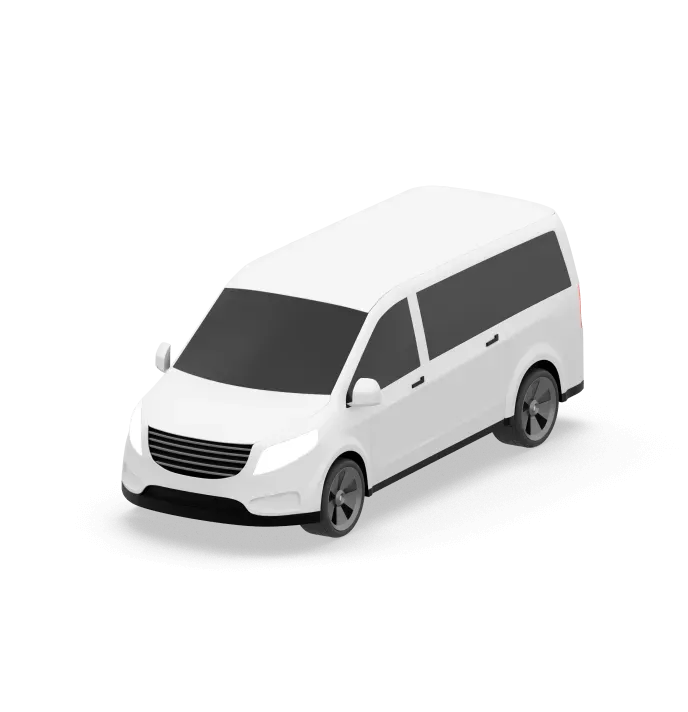 White label van highlighting flexible fleet options for group travel and logistics