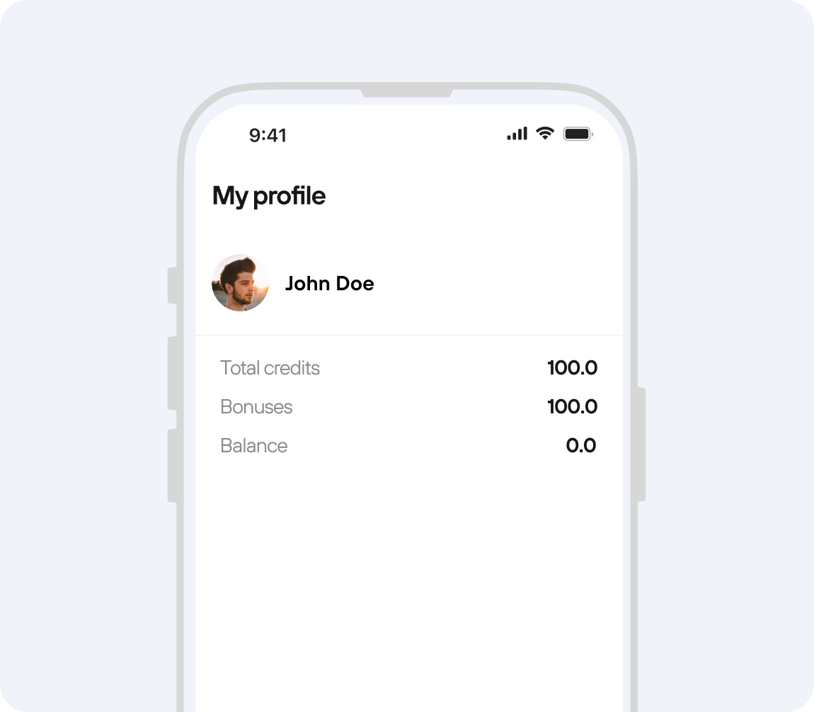 Bonuses in user profiles
