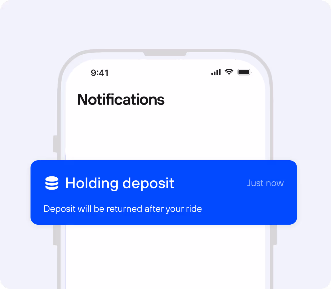 Set up deposit before rent